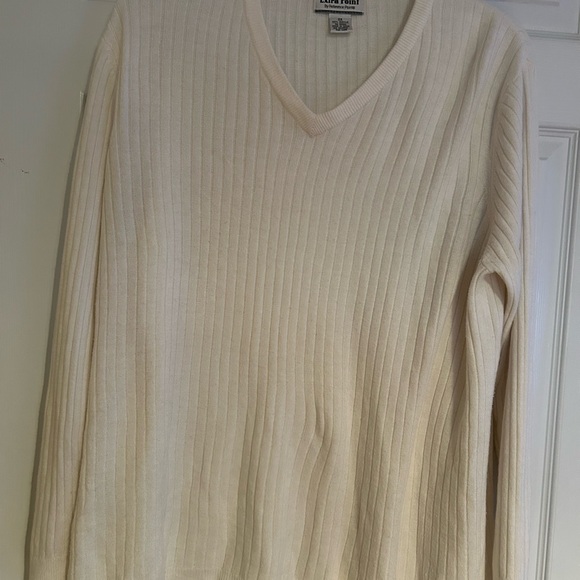 Ivory Ribbed Sweater - Picture 3 of 4